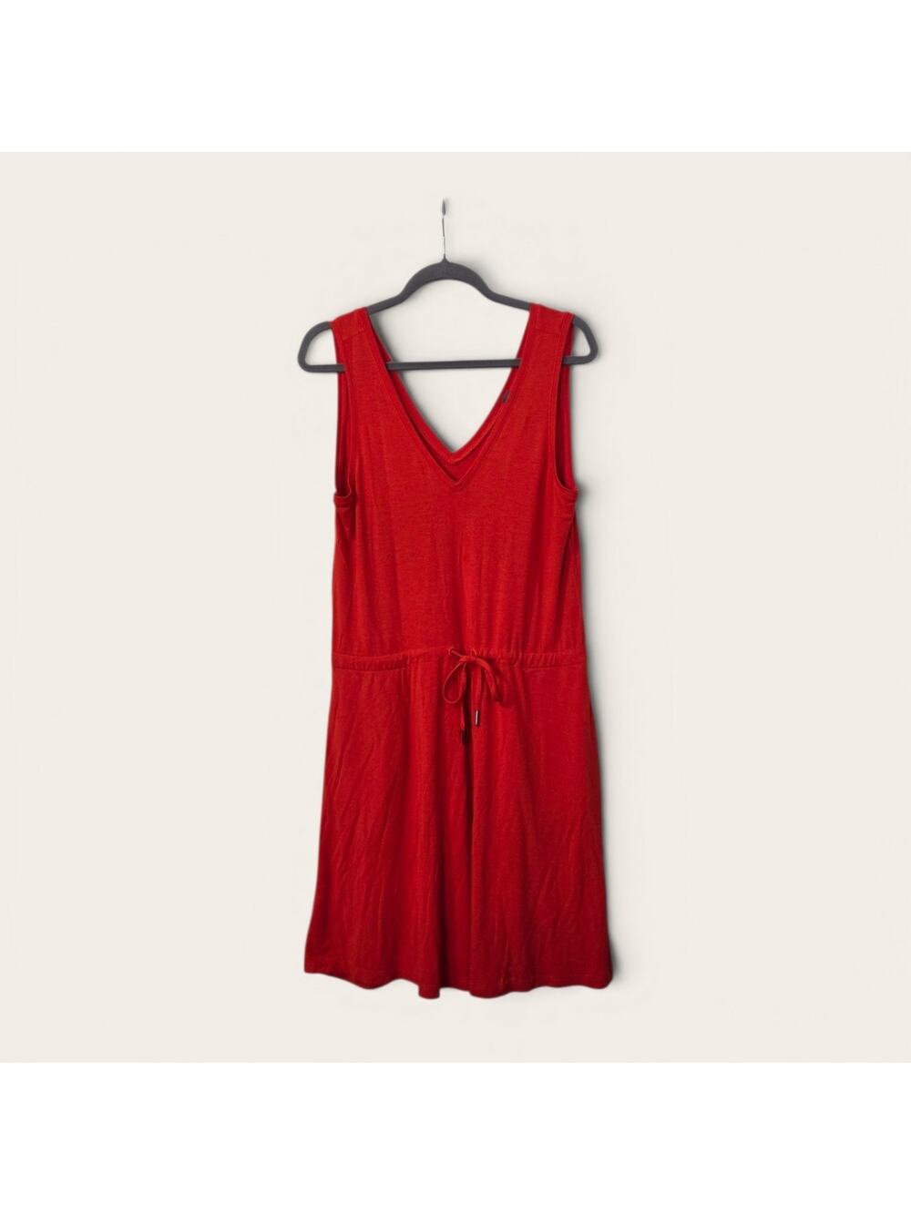 Sweaty Betty Take It Easy Orange Red Stretch Jersey Mini Dress Women's Size 8-10